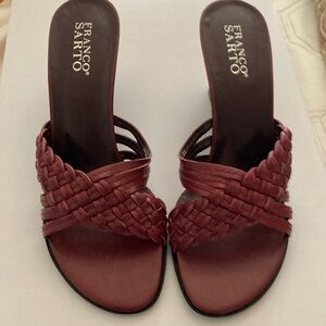 Franco Sarto Women's Burgundy Mule Sandals in Size 9M